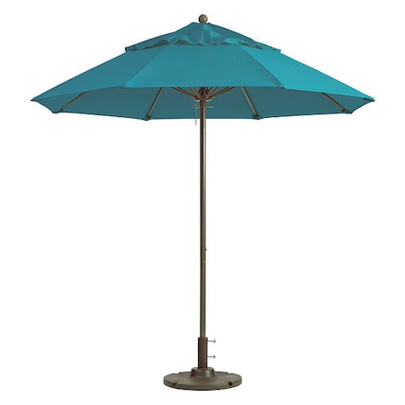 Grosfillex Windmaster Umbrella, Turquoise, 9 Ft 98824131