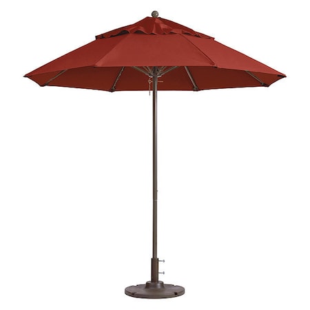 Grosfillex Windmaster Patio Umbrella, Terra Cotta, 7.5 Ft 98318231