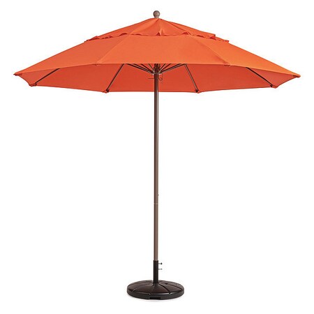 Grosfillex Windmaster Patio Umbrella, Orange, 9 Ft 98801931