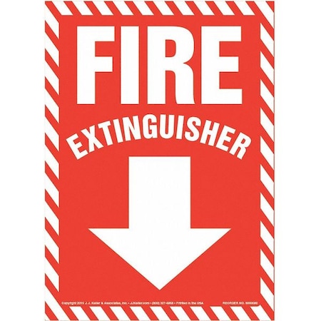 Jj Keller Fire Extinguisher, Down Arrow Sign 8001159