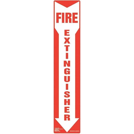 Jj Keller Fire Extinguisher Sign, 3" x 13.5", Alum. 8001201