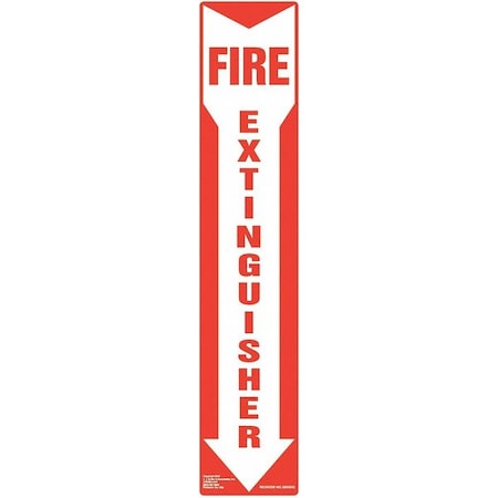 Jj Keller Fire Extinguisher Sign, 3"x13.5", Plastic 8001202