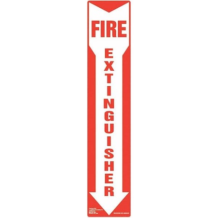 Jj Keller Fire Extinguisher Sign, 4" x 18", Vinyl 8001203
