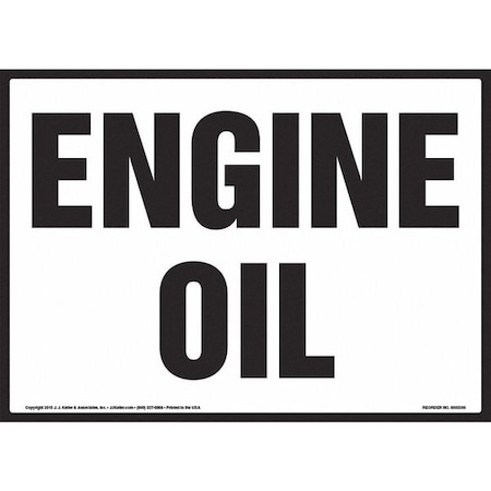 Jj Keller Engine Oil Sign 8001236