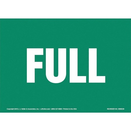 Jj Keller Full Sign, 10" x 7", Aluminum 8001217
