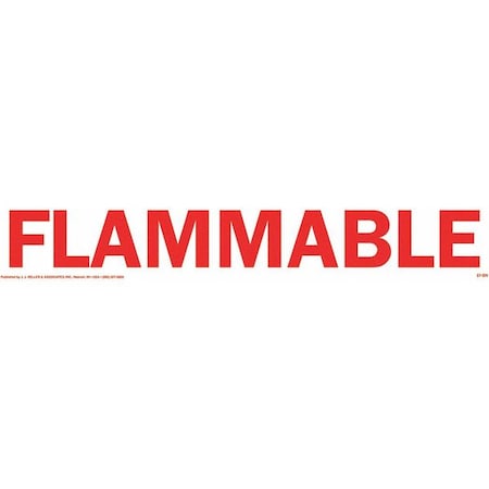 Jj Keller Safety Sign, Flammable 1365