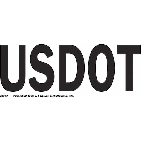 Jj Keller U.S. DOT, Sign 2354