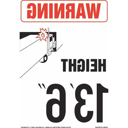 Jj Keller Vehicle Height 13 ft., 6" Reverse Image 8001232