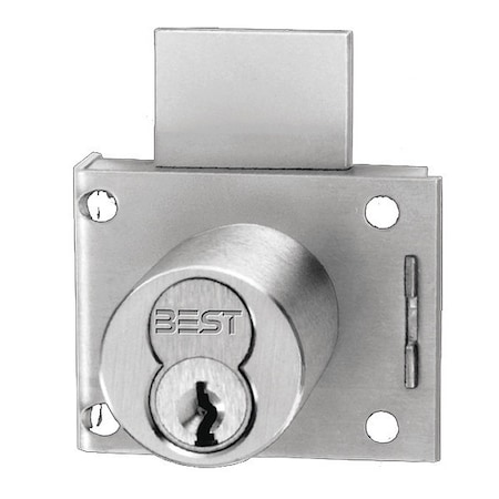 Best Coin 3L Box Lock, Rim Mount, Satin Chrome 3L7RD2626