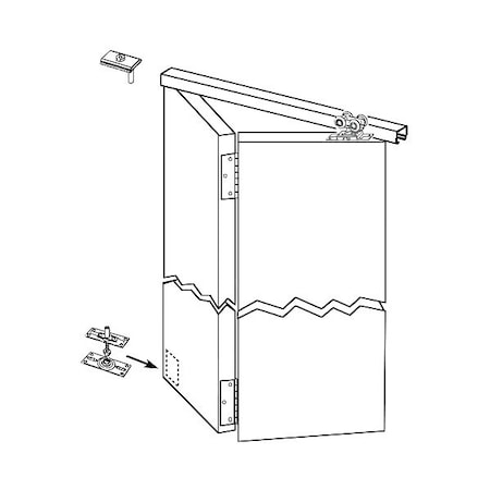 Dormakaba HD Bifold Track and Hardware Set, for 36 Inch Opening BFC125N-00-36 2 DR BIFOLD SET  AL/STL