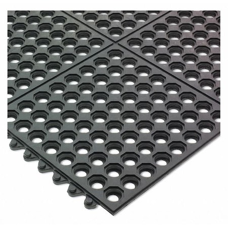 San Jamar Bagged Mat, 36"x36"x1/2", Light Duty, Blk KM1140B