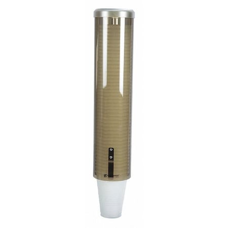 San Jamar Cup Dispenser, Pull-Type, L, Bronze C3260TBR