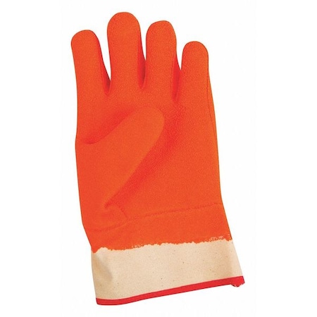 San Jamar Cold Protection Gloves, Cotton Jersey Lining, Orange, Universal FGI-OR