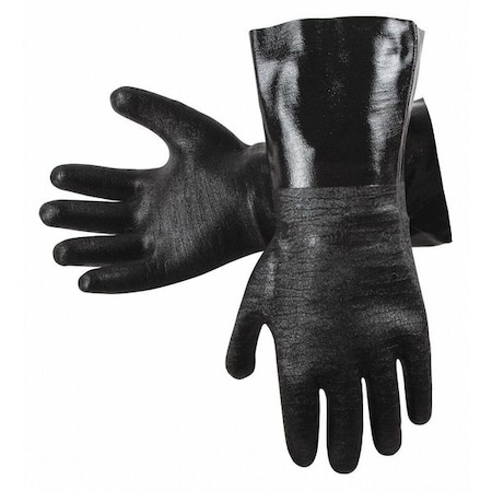 San Jamar Chemical Resistant Gloves, Neoprene, 14 in L, Universal, 1 PR 1214