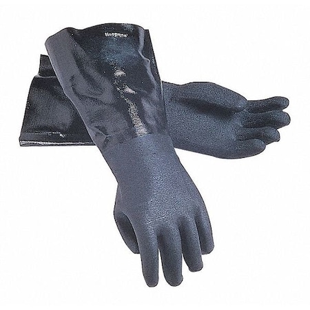 San Jamar Chemical Resistant Gloves, Neoprene, 17 in L, Universal, 1 PR 1217EL