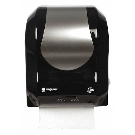 San Jamar Hands-Free Towel Dispenser, Black SS T7470BKSS