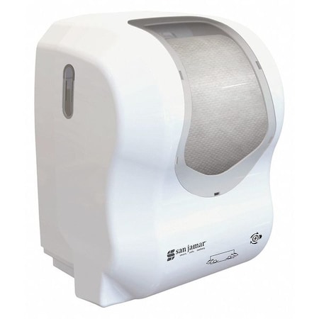 San Jamar Twl Dispenser, Hands-Free, Summit, Wht/Clr T7470WHCL