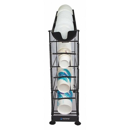 Wireworks Cup Dispenser, Lid Tray, 4 Tier C8504WF