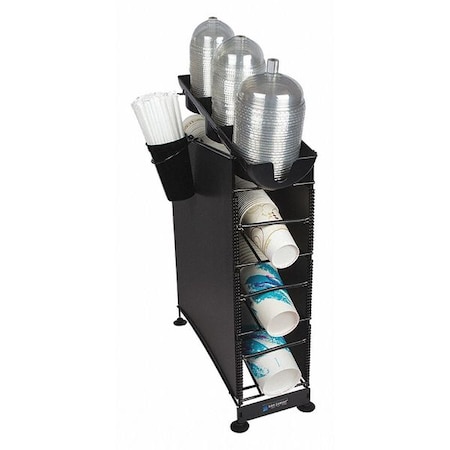 Wireworks Cup Dispenser, Lid Tray, 4 Tier C8504WFD