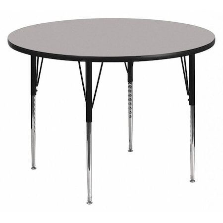 Flash Furniture Round Activity Table, 60" W, 60" L, 30.125" H, Laminate, Grey XU-A60-RND-GY-T-A-GG