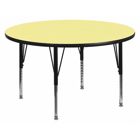 Flash Furniture Round Activity Table, Laminate, Yellow XU-A60-RND-YEL-T-P-GG