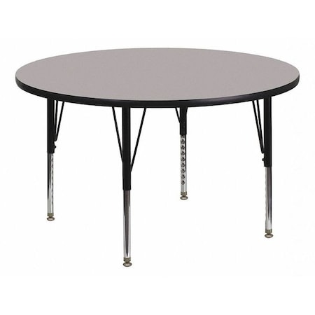 Flash Furniture Round Activity Table, Laminate, Grey XU-A42-RND-GY-H-P-GG
