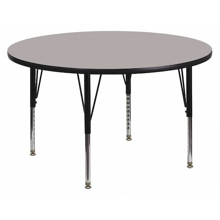 Flash Furniture Round Activity Table, Laminate, Grey XU-A48-RND-GY-H-P-GG