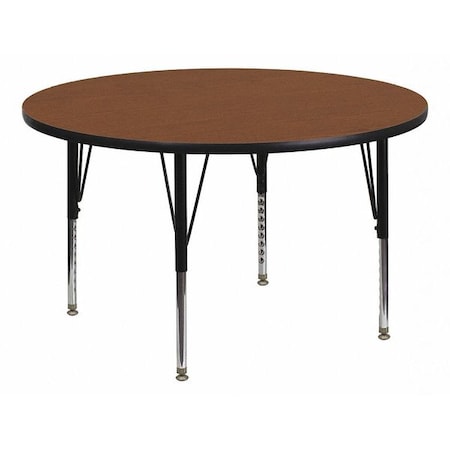 Flash Furniture Round Activity Table, Laminate, Wood Grain XU-A42-RND-OAK-H-P-GG