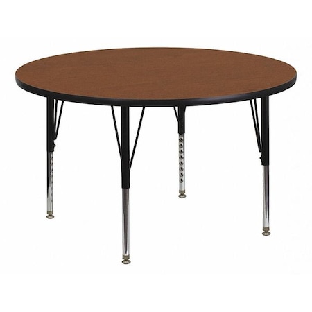 Flash Furniture Round Activity Table, Laminate, Wood Grain XU-A48-RND-OAK-H-P-GG