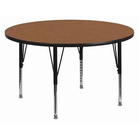 Flash Furniture Round Activity Table, Laminate, Wood Grain XU-A48-RND-OAK-T-P-GG