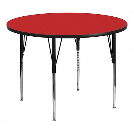 Flash Furniture Round Activity Table, Laminate, Red XU-A48-RND-RED-H-A-GG