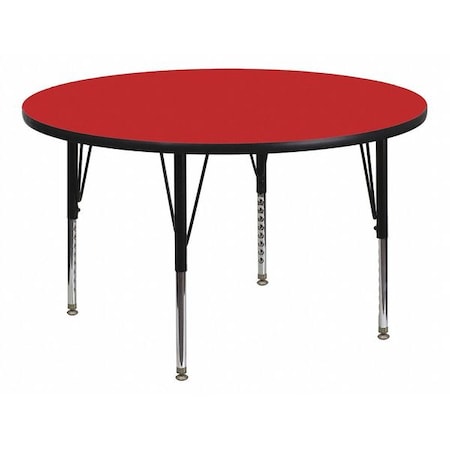 Flash Furniture Round Activity Table, Laminate, Red XU-A48-RND-RED-H-P-GG
