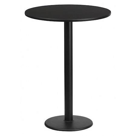 Flash Furniture Round Laminate Table Top, Laminate Top, Wood Grain XU-RD-24-BLKTB-TR18B-GG