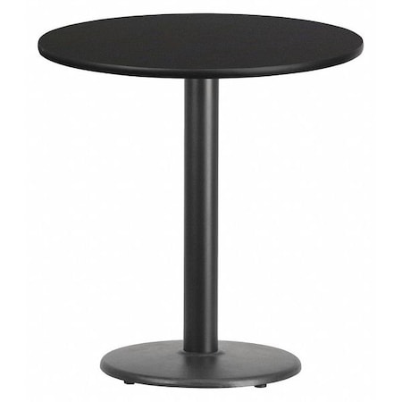 Flash Furniture Round Laminate Table Top, Laminate Top, Wood Grain XU-RD-24-BLKTB-TR18-GG