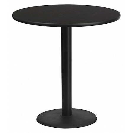 Flash Furniture Round Laminate Table Top, Laminate Top, Wood Grain XU-RD-42-BLKTB-TR24B-GG