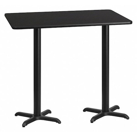 Flash Furniture Rectangle Laminate Table Top, 30" W, 60" L, 43.125" H, Laminate Top, Wood Grain XU-BLKTB-3060-T2222B-GG