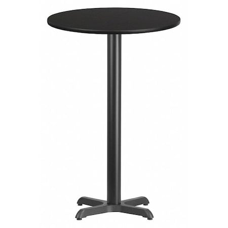 Flash Furniture Round Laminate Table Top, Black XU-RD-24-BLKTB-T2222B-GG