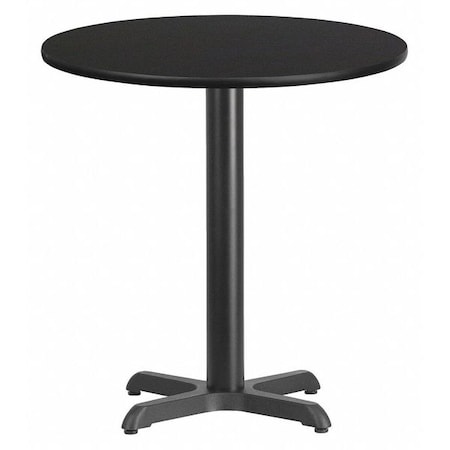 Flash Furniture Round Laminate Table Top, Laminate Top, Wood Grain XU-RD-24-BLKTB-T2222-GG