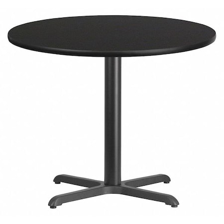 Flash Furniture Round Laminate Table Top, Black XU-RD-36-BLKTB-T3030-GG