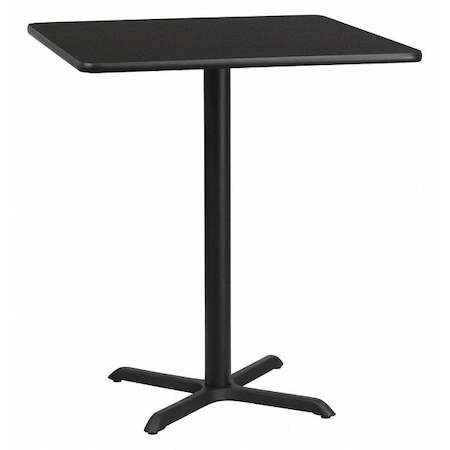 Flash Furniture Square Laminate Table Top, 36" W, 36" L, 43.125" H, Laminate Top, Wood Grain XU-BLKTB-3636-T3030B-GG