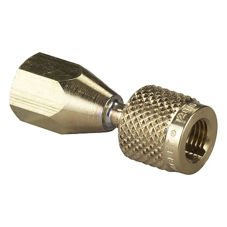 Yellow Jacket 19208 Low Loss Quick Coupler - 1/4" MxF, 45 Deg Angle For HVAC