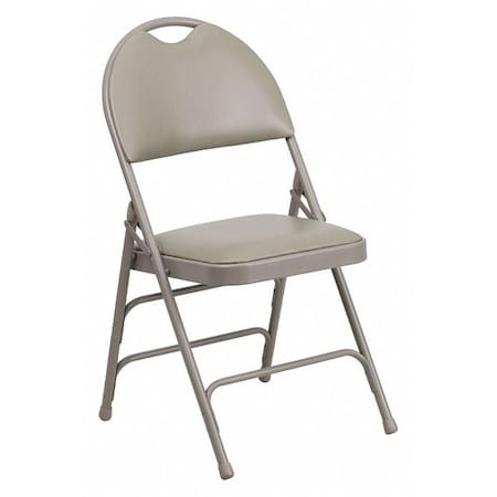 Flash Furniture Vinyl Folding Chair, Gray HA-MC705AV-3-GY-GG