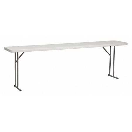 Flash Furniture Rectangle Training Table, Plastic Top, White RB-1896-GG