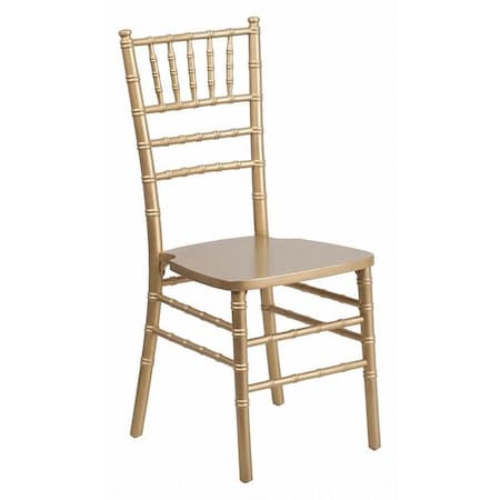 Flash Furniture Hercules Chiavari Chair, Wood Back, 15-3/4 in W 18" L 36-1/4" H XS-GOLD-GG