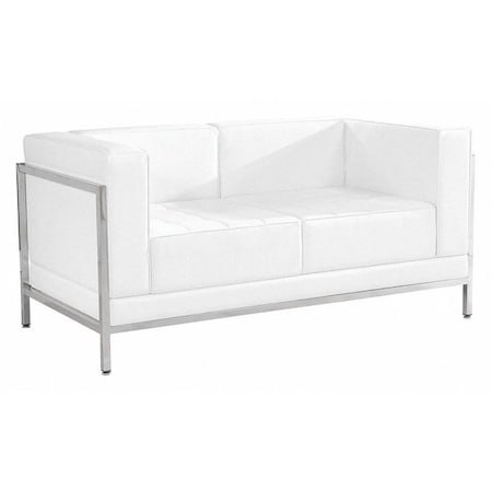 Flash Furniture Loveseat, 28-3/4" x 27-1/4", Upholstery Color: White ZB-IMAG-LS-WH-GG