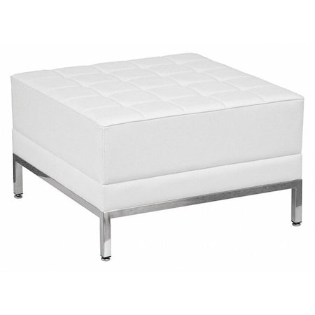 Flash Furniture HERCULES Imagination Series Melrose White LeatherSoft Ottoman ZB-IMAG-OTTOMAN-WH-GG
