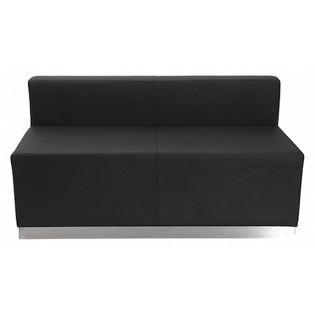Flash Furniture Loveseat, 25-1/4" x 27", Upholstery Color: Black ZB-803-LS-BK-GG
