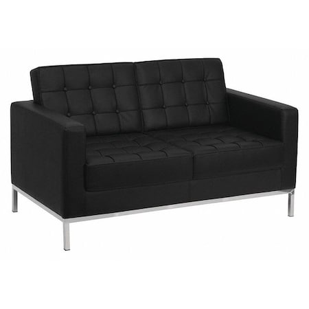 Flash Furniture Loveseat, 31" x 32", Upholstery Color: Black ZB-LACEY-831-2-LS-BK-GG