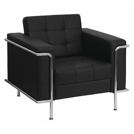 Flash Furniture Hercules Lesley Chair, Black Back, 36-3/4 in W 33" L 32-1/2" H, Straight, Leather Seat ZB-LESLEY-8090-CHAIR-BK-GG