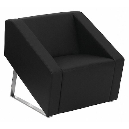 Flash Furniture Hercules Smart Lounge Chair, Black Back, 30 in W 33" L 29-1/2" H, Flared, Leather Seat ZB-SMART-BLACK-GG